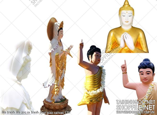 file tranh file goc in tranh phat giao canvas 135