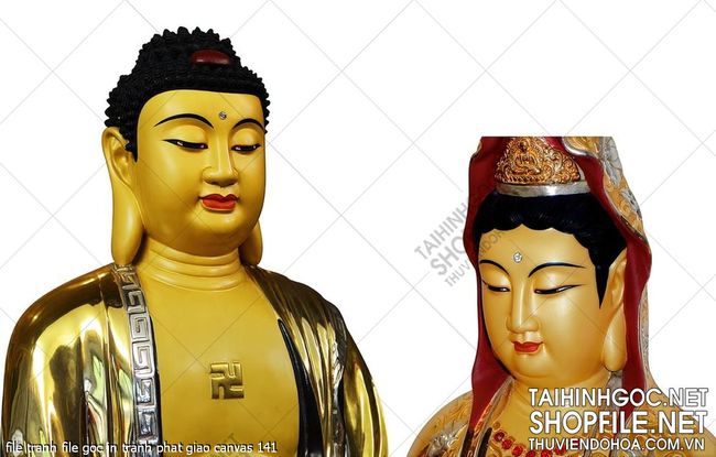 file tranh file goc in tranh phat giao canvas 141