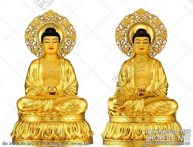 file tranh file goc in tranh phat giao canvas 169