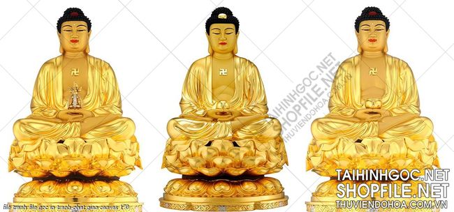 file tranh file goc in tranh phat giao canvas 170