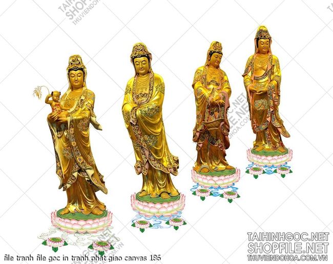 file tranh file goc in tranh phat giao canvas 186