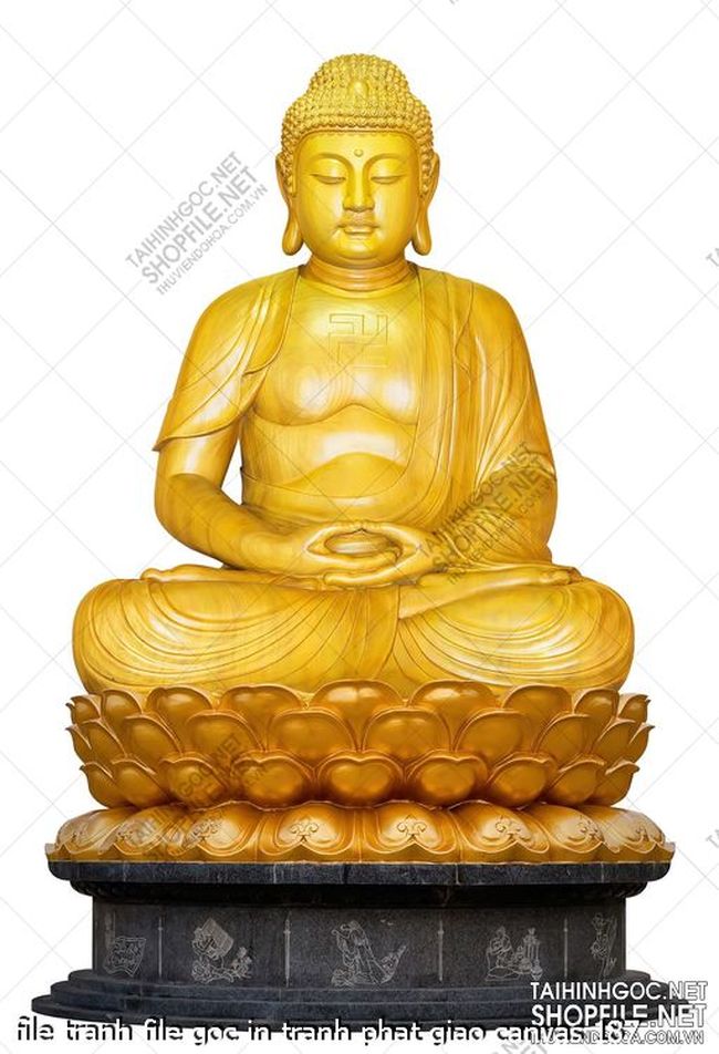 file tranh file goc in tranh phat giao canvas 187