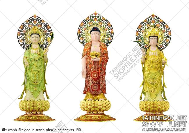 file tranh file goc in tranh phat giao canvas 190