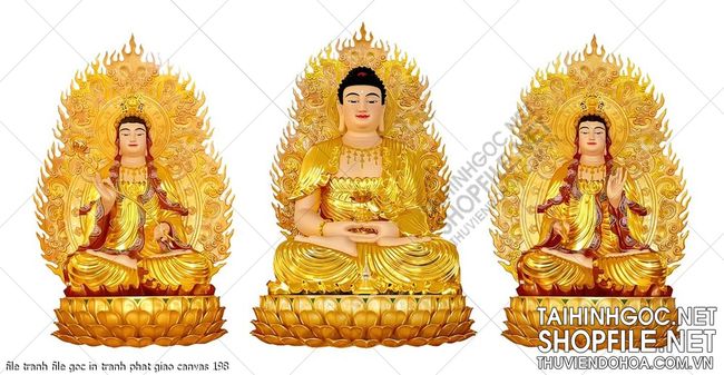 file tranh file goc in tranh phat giao canvas 198