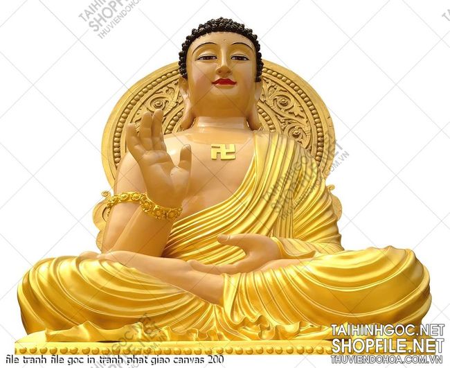 file tranh file goc in tranh phat giao canvas 200