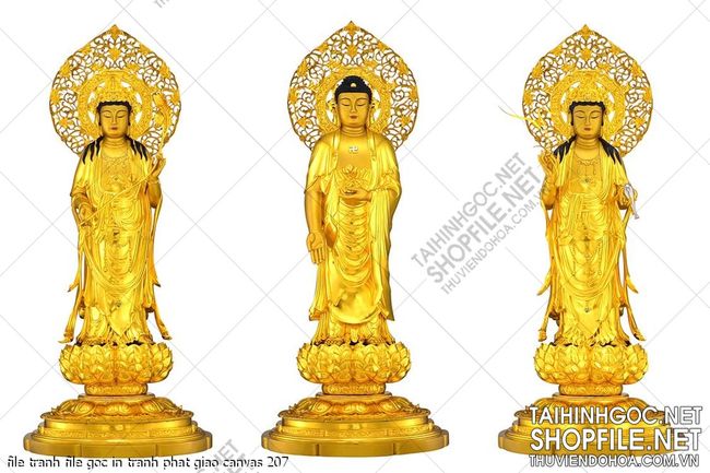 file tranh file goc in tranh phat giao canvas 207