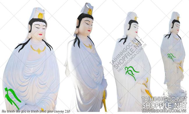 file tranh file goc in tranh phat giao canvas 210