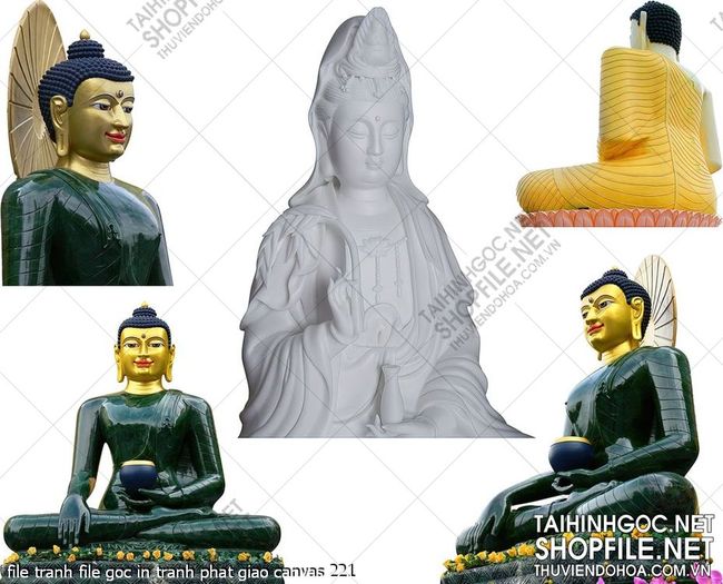 file tranh file goc in tranh phat giao canvas 221