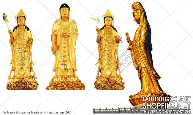 file tranh file goc in tranh phat giao canvas 247