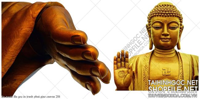file tranh file goc in tranh phat giao canvas 256