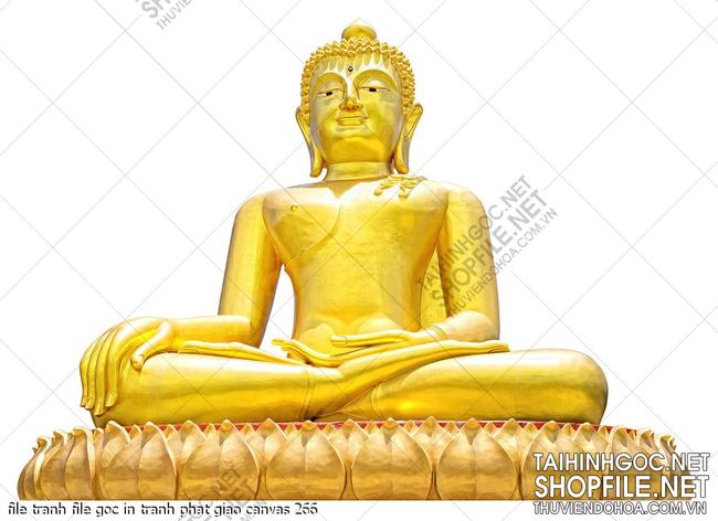 file tranh file goc in tranh phat giao canvas 266