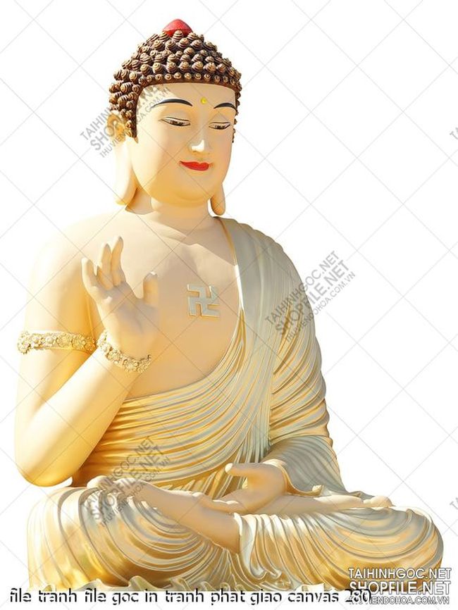 file tranh file goc in tranh phat giao canvas 280