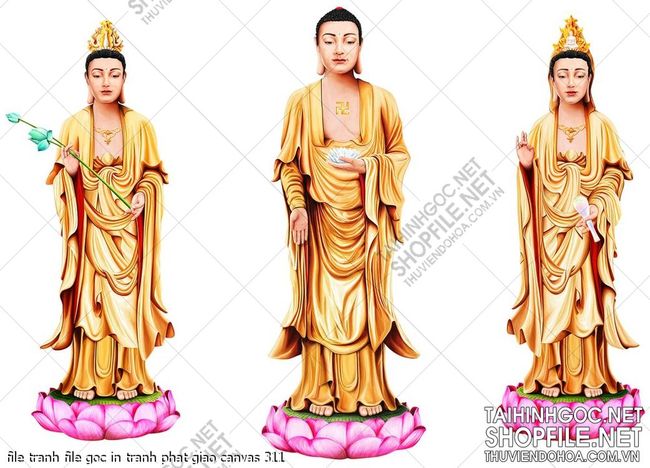 file tranh file goc in tranh phat giao canvas 311