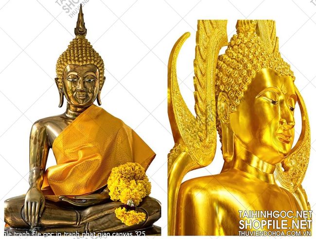 file tranh file goc in tranh phat giao canvas 325