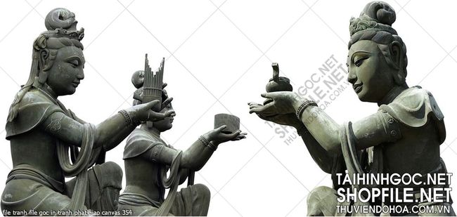 file tranh file goc in tranh phat giao canvas 354