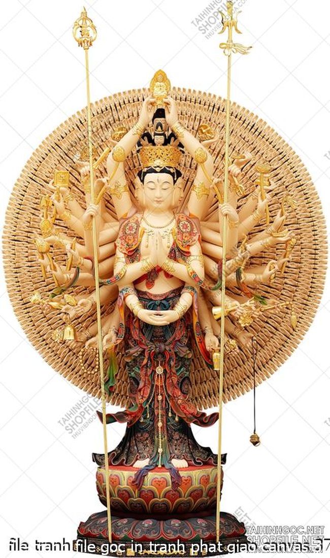 file tranh file goc in tranh phat giao canvas 372