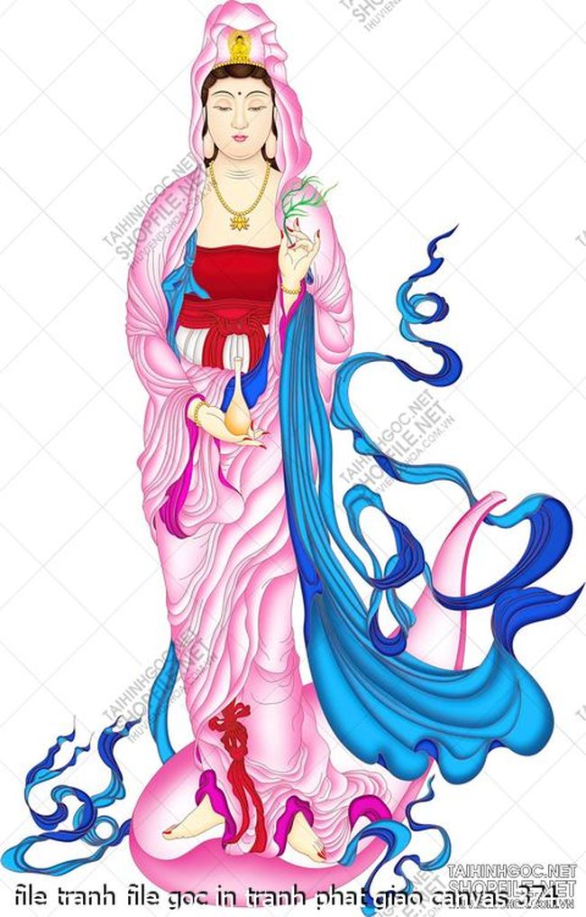 file tranh file goc in tranh phat giao canvas 374