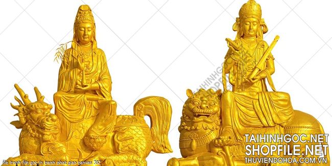 file tranh file goc in tranh phat giao canvas 382