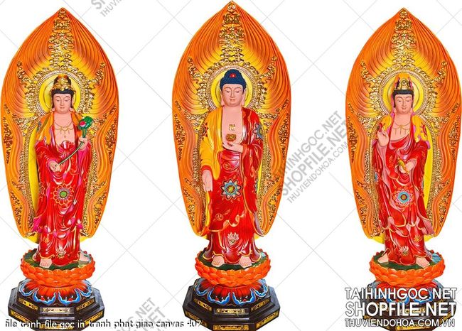 file tranh file goc in tranh phat giao canvas 407