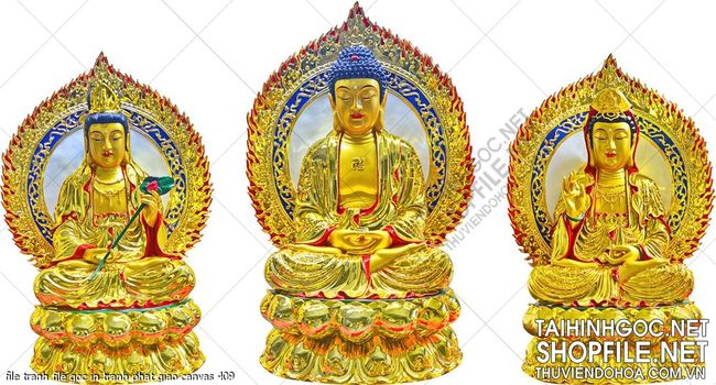 file tranh file goc in tranh phat giao canvas 409