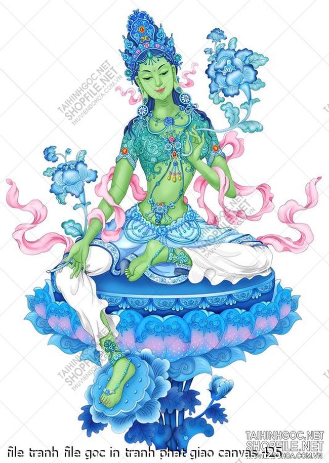 file tranh file goc in tranh phat giao canvas 425