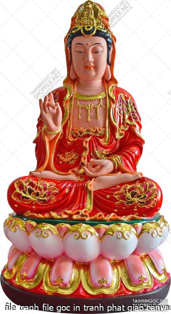 file tranh file goc in tranh phat giao canvas 430