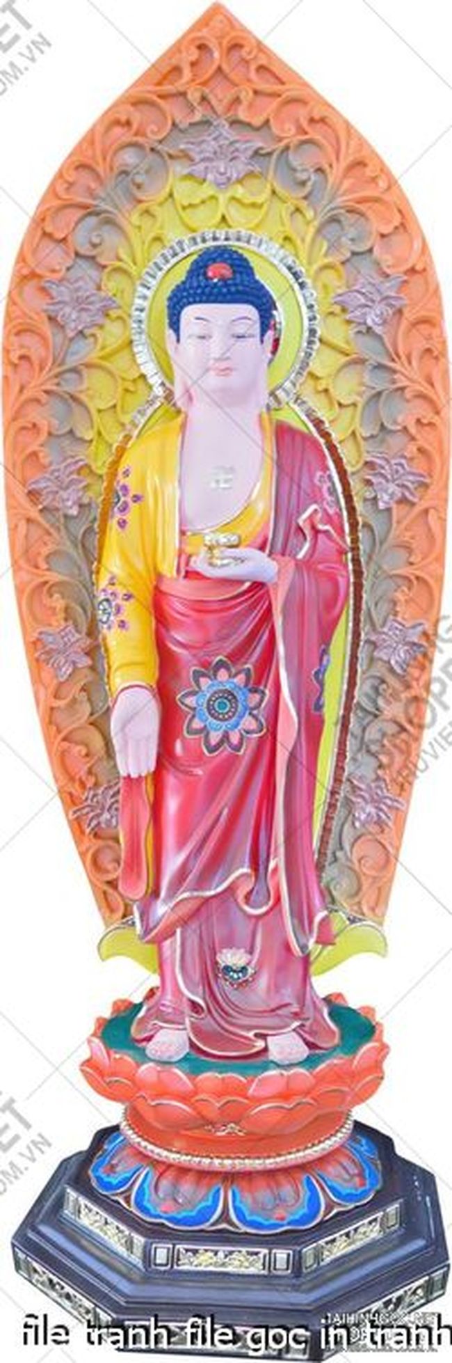 file tranh file goc in tranh phat giao canvas 434
