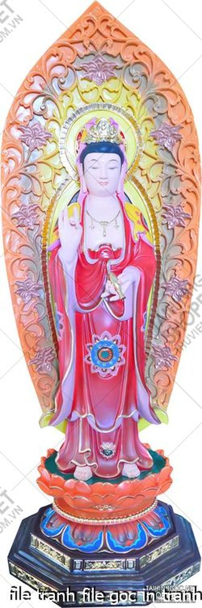 file tranh file goc in tranh phat giao canvas 435