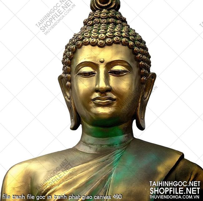 file tranh file goc in tranh phat giao canvas 490