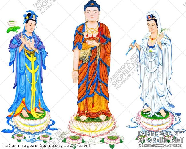 file tranh file goc in tranh phat giao canvas 501