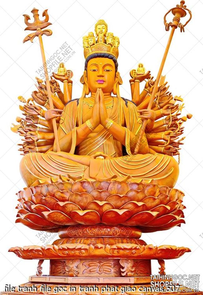 file tranh file goc in tranh phat giao canvas 507