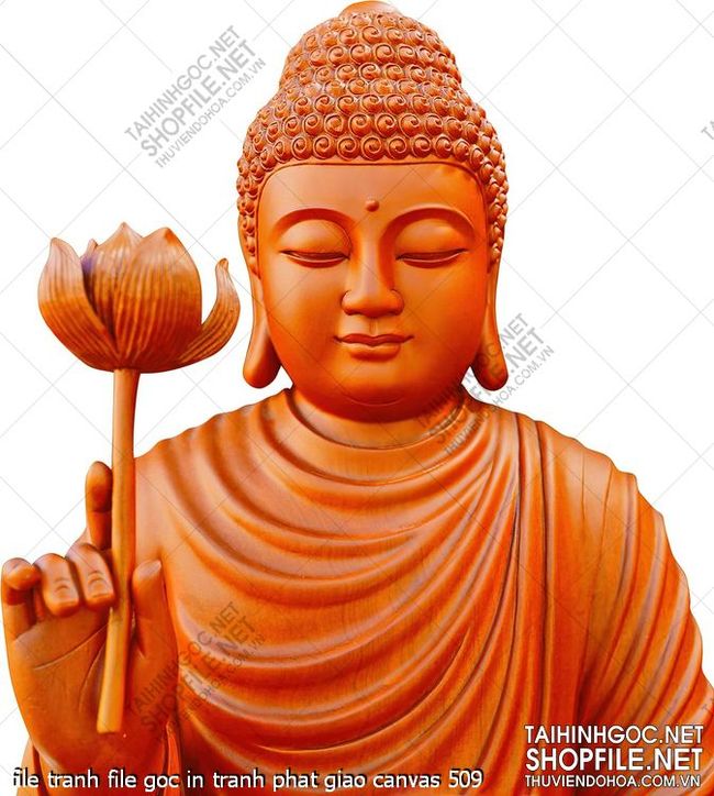 file tranh file goc in tranh phat giao canvas 509