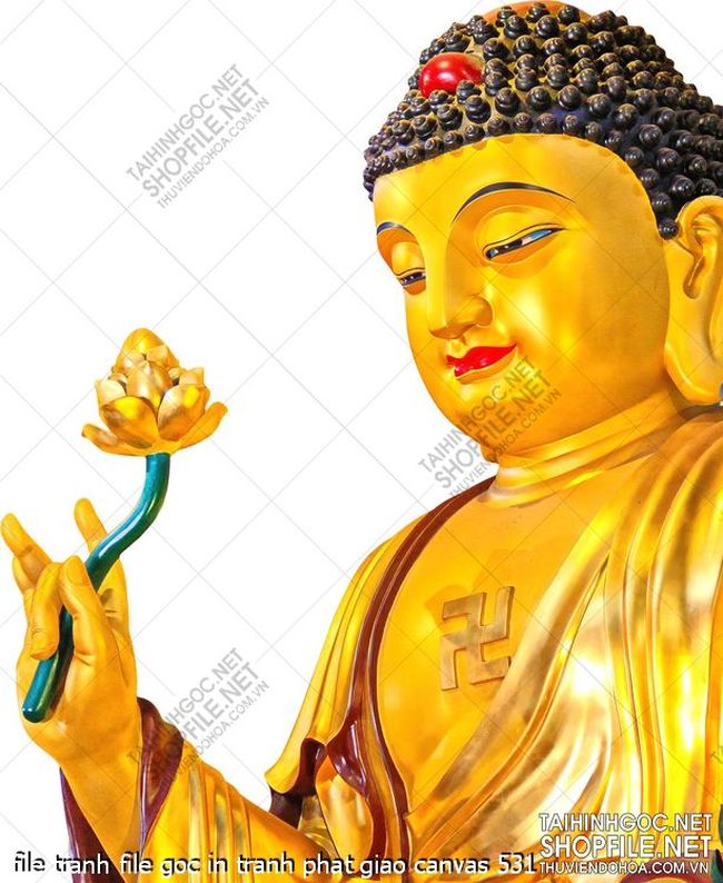 file tranh file goc in tranh phat giao canvas 531