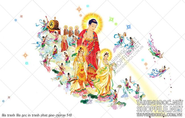 file tranh file goc in tranh phat giao canvas 548