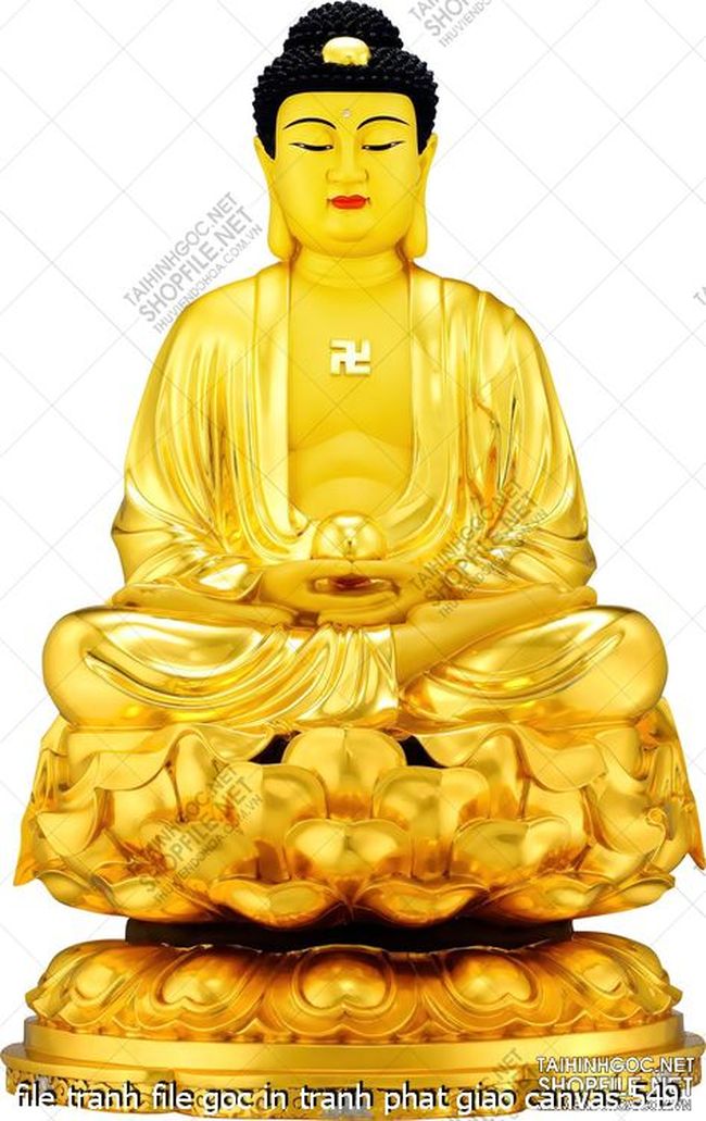 file tranh file goc in tranh phat giao canvas 549