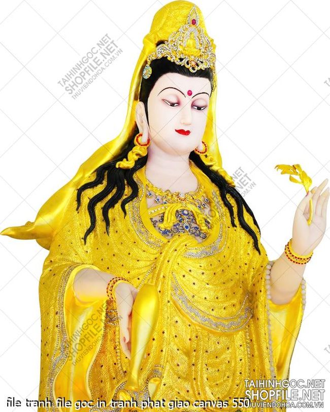 file tranh file goc in tranh phat giao canvas 550