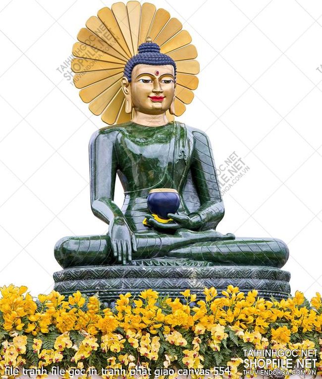 file tranh file goc in tranh phat giao canvas 554
