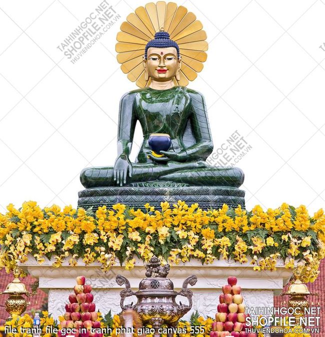 file tranh file goc in tranh phat giao canvas 555