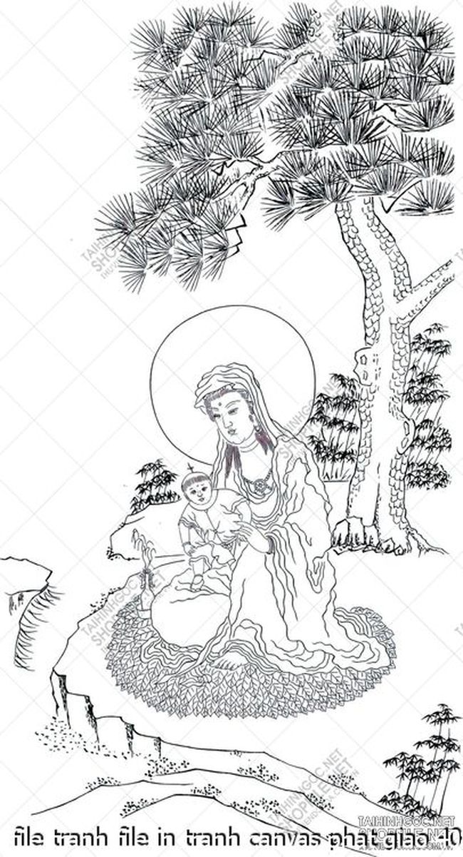file tranh file in tranh canvas phat giao 408