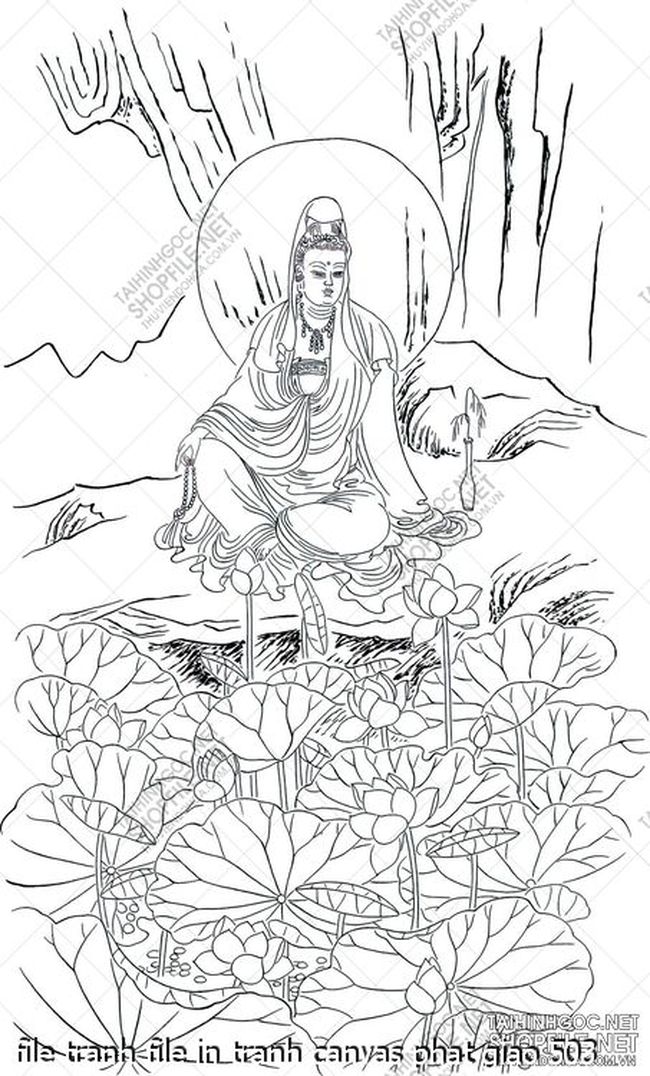 file tranh file in tranh canvas phat giao 503
