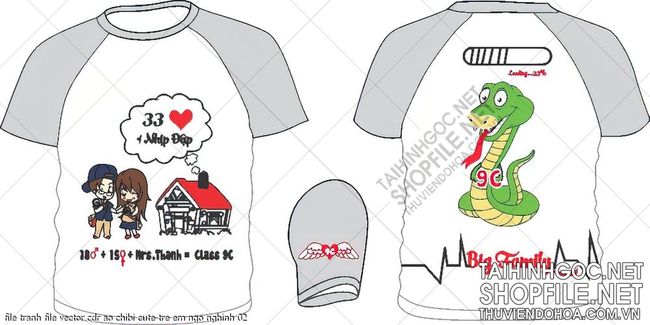 file tranh file vector cdr ao chibi cute tre em ngo nghinh 02