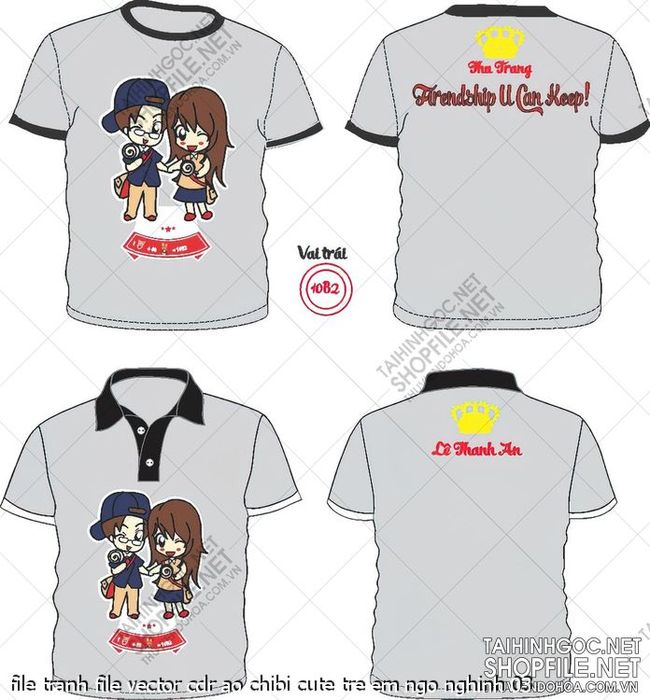 file tranh file vector cdr ao chibi cute tre em ngo nghinh 03
