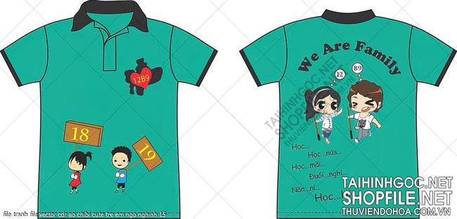 file tranh file vector cdr ao chibi cute tre em ngo nghinh 15