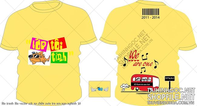 file tranh file vector cdr ao chibi cute tre em ngo nghinh 16