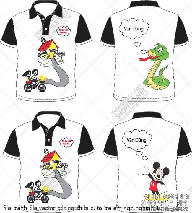 file tranh file vector cdr ao chibi cute tre em ngo nghinh 17