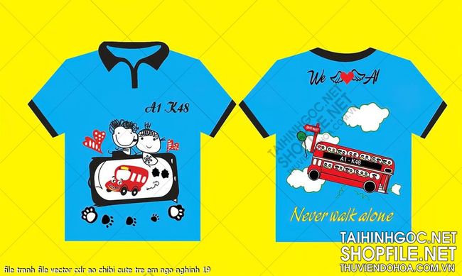 file tranh file vector cdr ao chibi cute tre em ngo nghinh 19