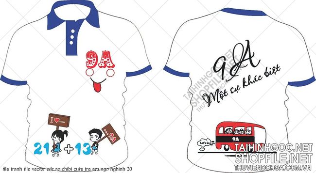 file tranh file vector cdr ao chibi cute tre em ngo nghinh 20