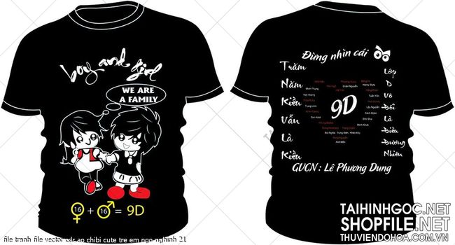 file tranh file vector cdr ao chibi cute tre em ngo nghinh 21