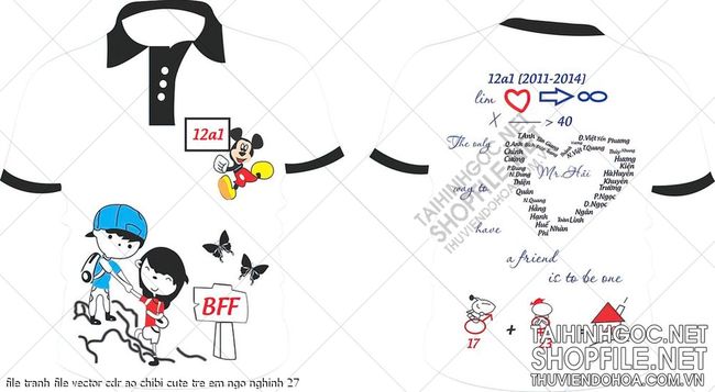 file tranh file vector cdr ao chibi cute tre em ngo nghinh 27