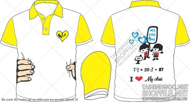 file tranh file vector cdr ao chibi cute tre em ngo nghinh 28